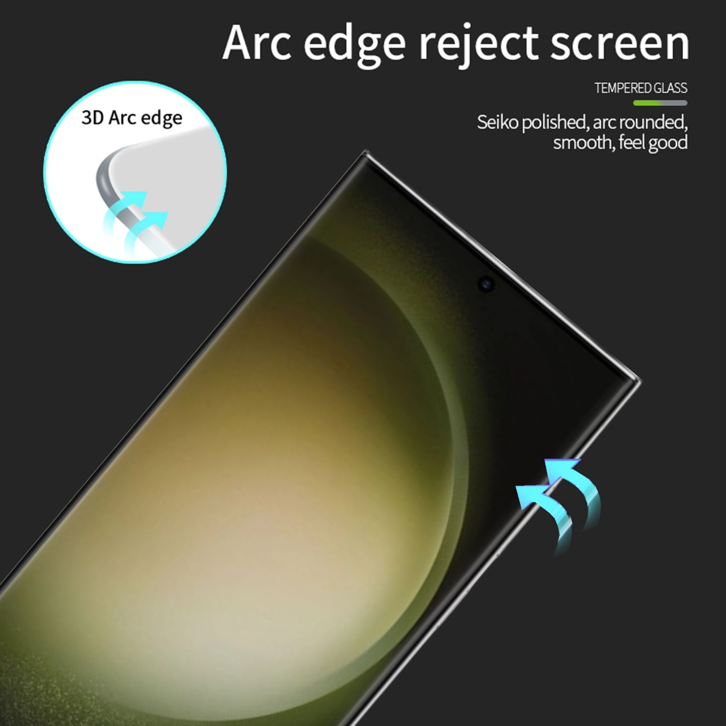 MOFI For Samsung Galaxy S24 Ultra Screen Protector Full Glue 3D Curved Hot Bending Tempered Glass Film