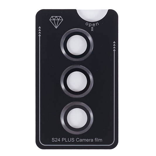 For Samsung Galaxy S24+ 1 Set Camera Lens Protector Metal + Tempered Glass Film - Silver