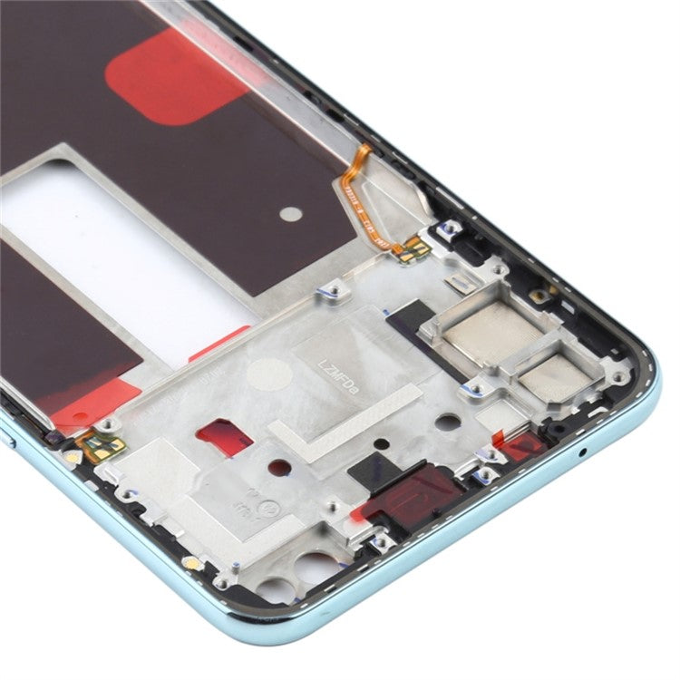 For Oppo Reno4 5G Phone Middle Plate Frame Repair Part (A-Side) (without Logo) - Blue