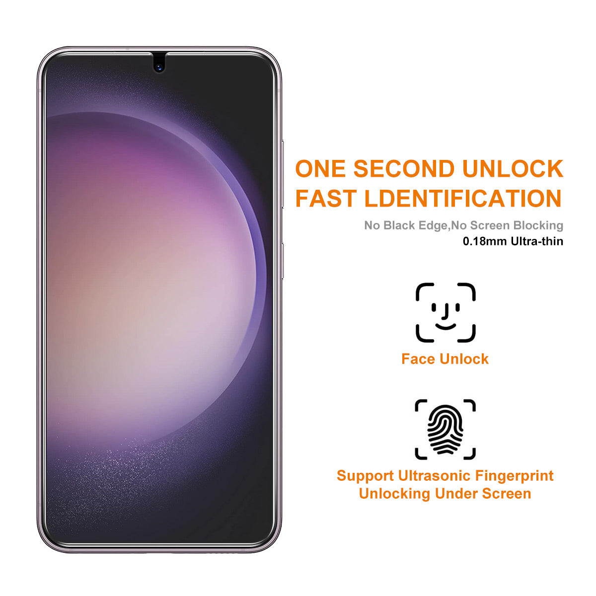 ENKAY HAT PRINCE for Samsung Galaxy S24+ Full Glue Screen Protector 0.18mm Ultra Thin (Fingerprint Unlock)