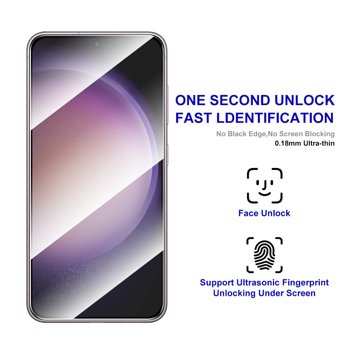 ENKAY HAT PRINCE for Samsung Galaxy S24 Screen Protector High Aluminum-silicon Glass (Fingerprint Unlock)