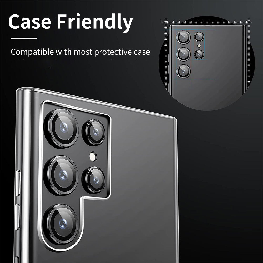 ENKAY HAT PRINCE For Samsung Galaxy S24 Ultra Camera Lens Protector 9H Tempered Glass, HD Clear - Silver