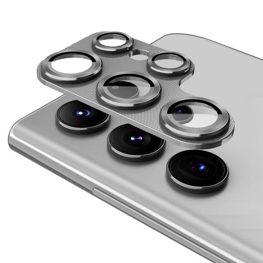 ENKAY HAT PRINCE For Samsung Galaxy S24 Ultra Camera Lens Protector Aluminium Alloy + Tempered Glass Anti-Scratch - Grey