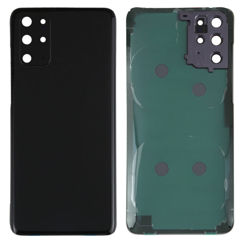 For Samsung Galaxy S20 Plus 4G G985 Battery Housing with Adhesive Sticker + Camera Lens Cover - Black