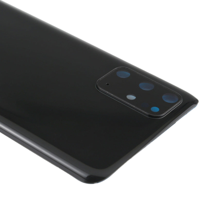 For Samsung Galaxy S20 Plus 4G G985 Battery Housing with Adhesive Sticker + Camera Lens Cover - Black
