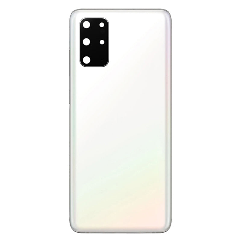 For Samsung Galaxy S20 Plus 4G G985 Battery Housing with Adhesive Sticker + Camera Lens Cover - White