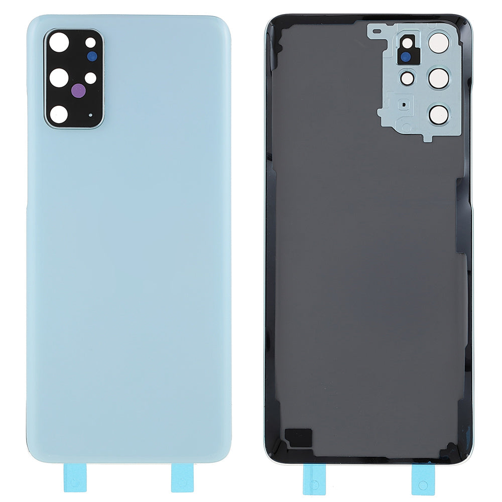 For Samsung Galaxy S20 Plus 4G G985 Battery Housing with Adhesive Sticker + Camera Lens Cover - Blue