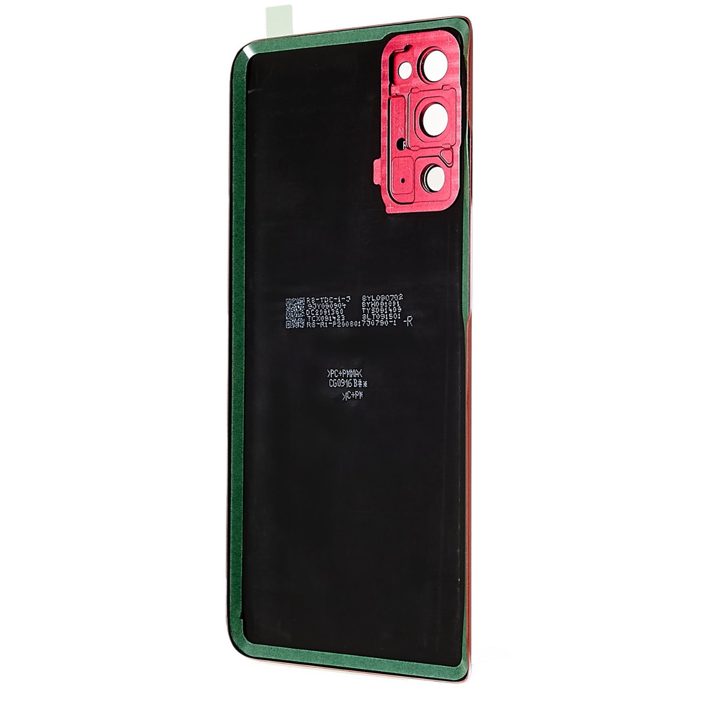 For Samsung Galaxy S20 FE G780  / S20 FE 5G G781 Battery Housing with Adhesive Sticker + Camera Lens Cover (without Logo) - Red