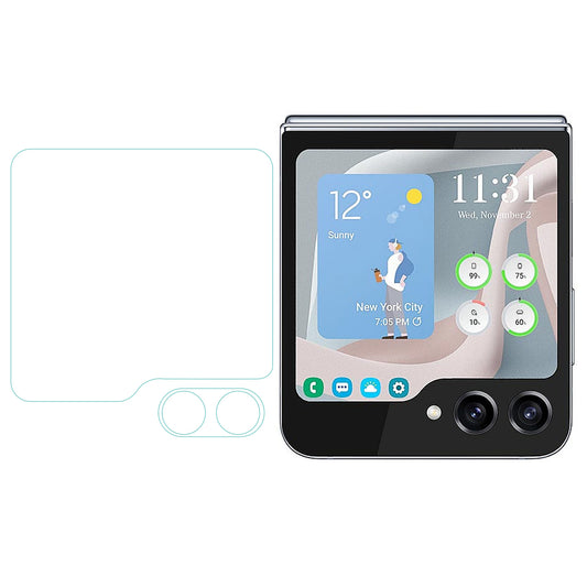 For Samsung Galaxy Z Flip6 5G Clear Tempered Glass Lens Protector + Small Rear Screen Protector Film Set
