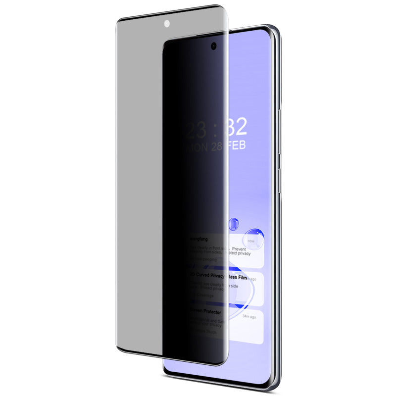 IMAK For Oppo A3 Pro 5G Anti-Spy Screen Protector 3D Curved Side Glue Film (No Edge Version)