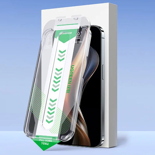 UGREEN For iPhone 15 Plus Anti-fingerprint Corning Gorilla Glass Screen Protector with Installation Tool