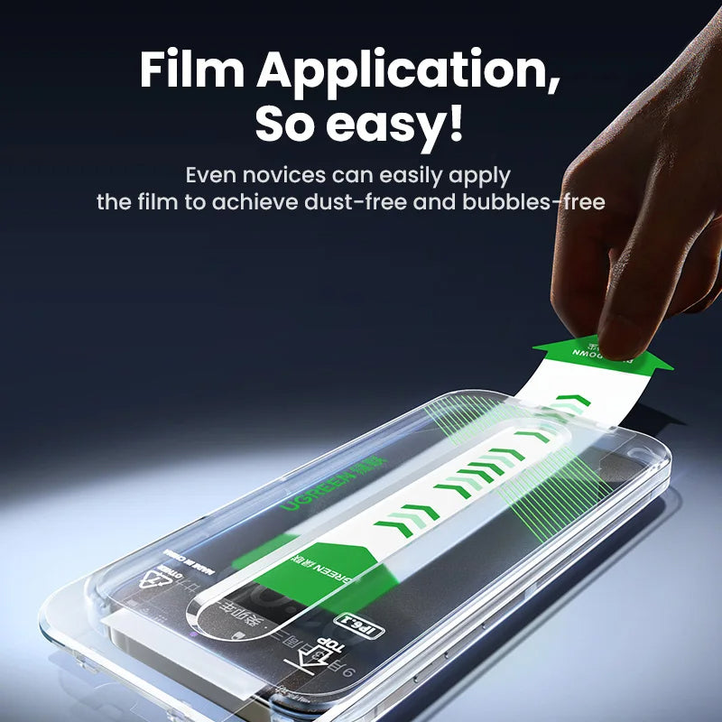 UGREEN For iPhone 15 Plus Anti-fingerprint Corning Gorilla Glass Screen Protector with Installation Tool