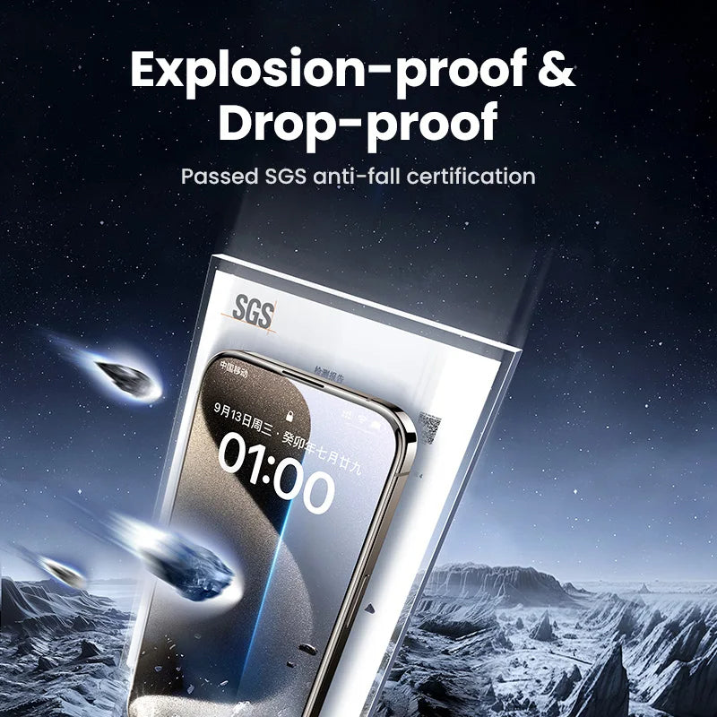 UGREEN For iPhone 15 Plus Anti-fingerprint Corning Gorilla Glass Screen Protector with Installation Tool