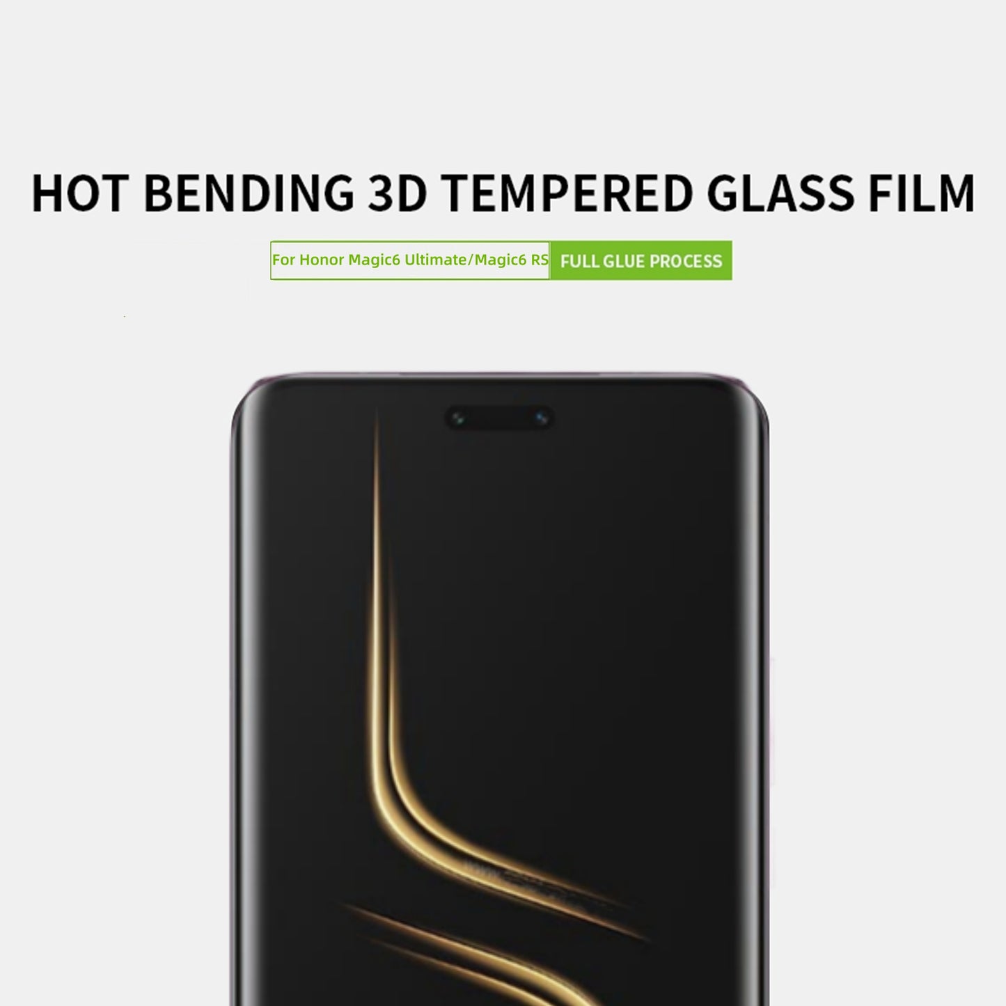 PINWUYO For Honor Magic6 Ultimate 5G / Magic6 RSR Porsche Design 5G Screen Protector 3D Hot Bending Ultra Clear Tempered Glass Film