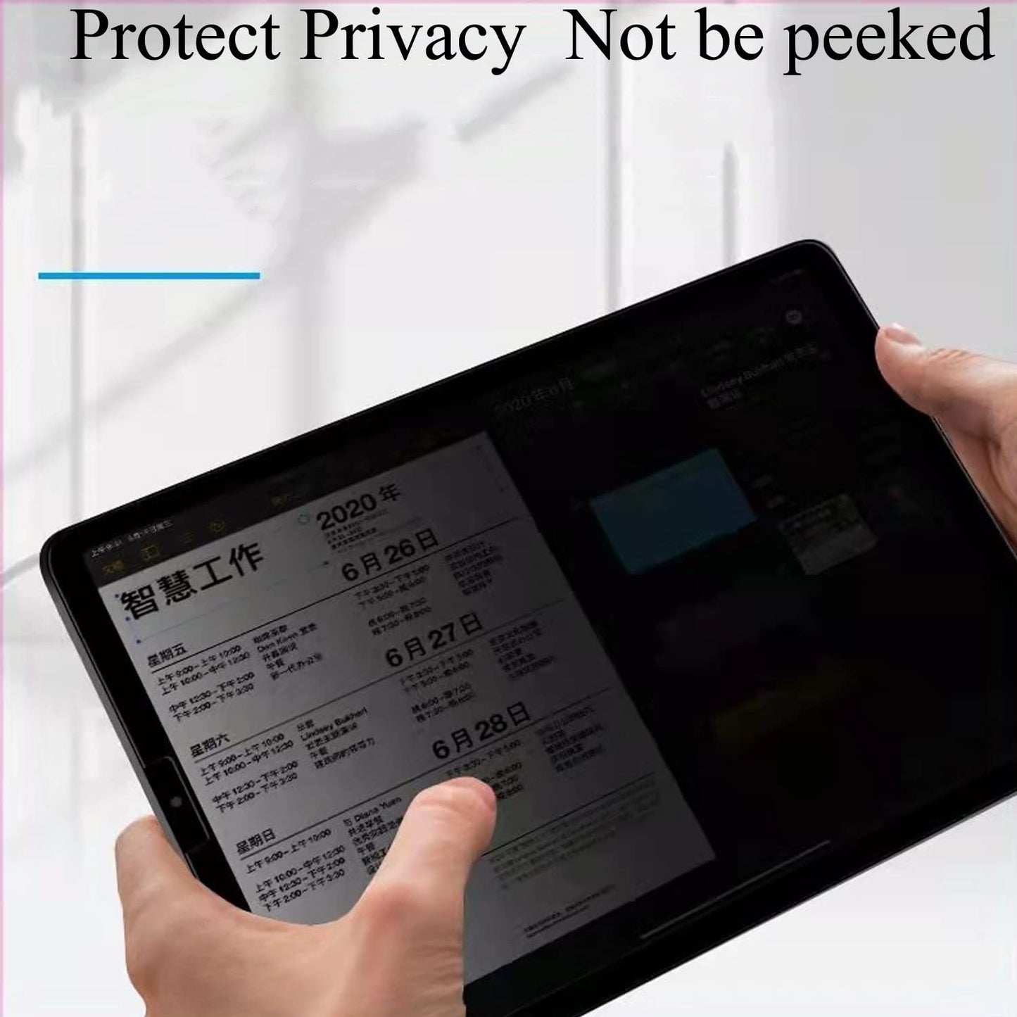 For Samsung Galaxy Tab A9 Anti-Spy Tempered Glass Screen Protector 0.3mm Arc Edge Film