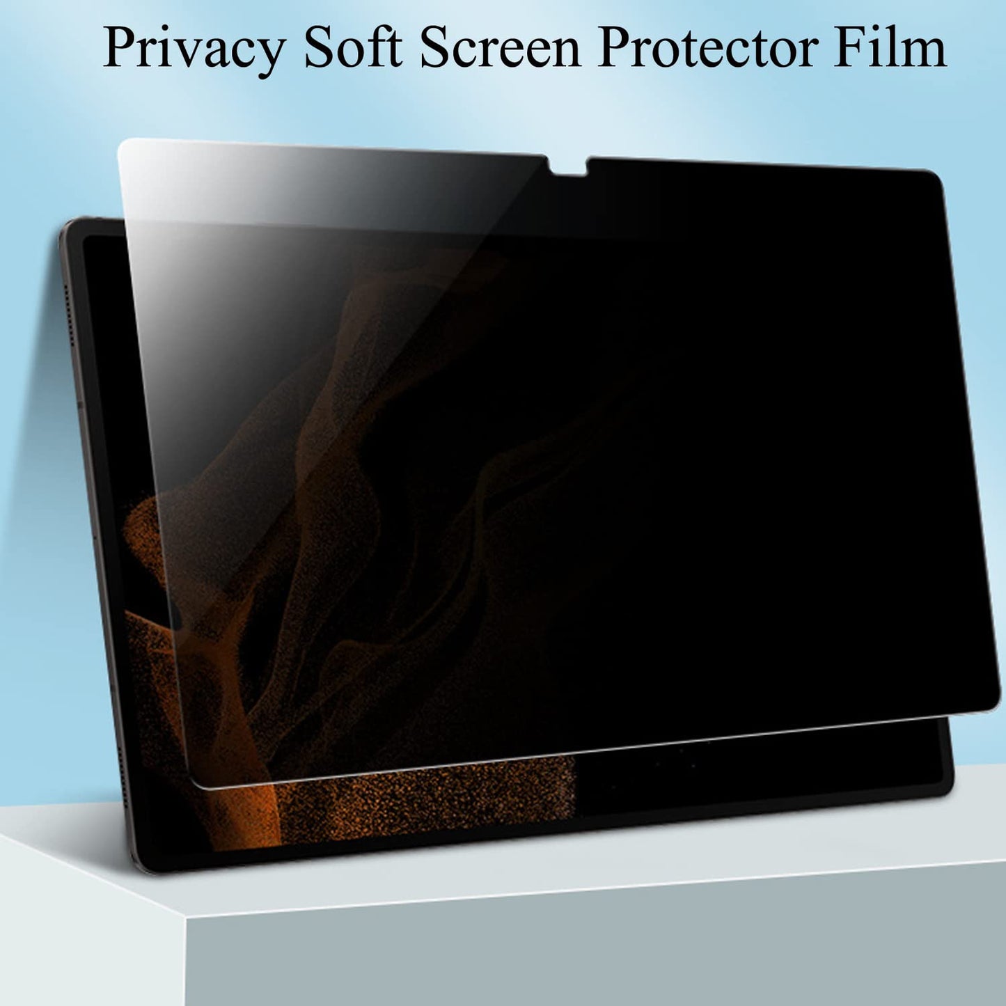 For Samsung Galaxy Tab A9 Anti-Spy Tempered Glass Screen Protector 0.3mm Arc Edge Film
