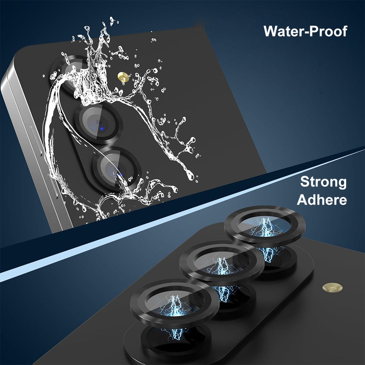 ENKAY HAT PRINCE For Samsung Galaxy Z Fold6 5G 1 Set Camera Lens Film Metal Ring Tempered Glass Lens Protector - Silver
