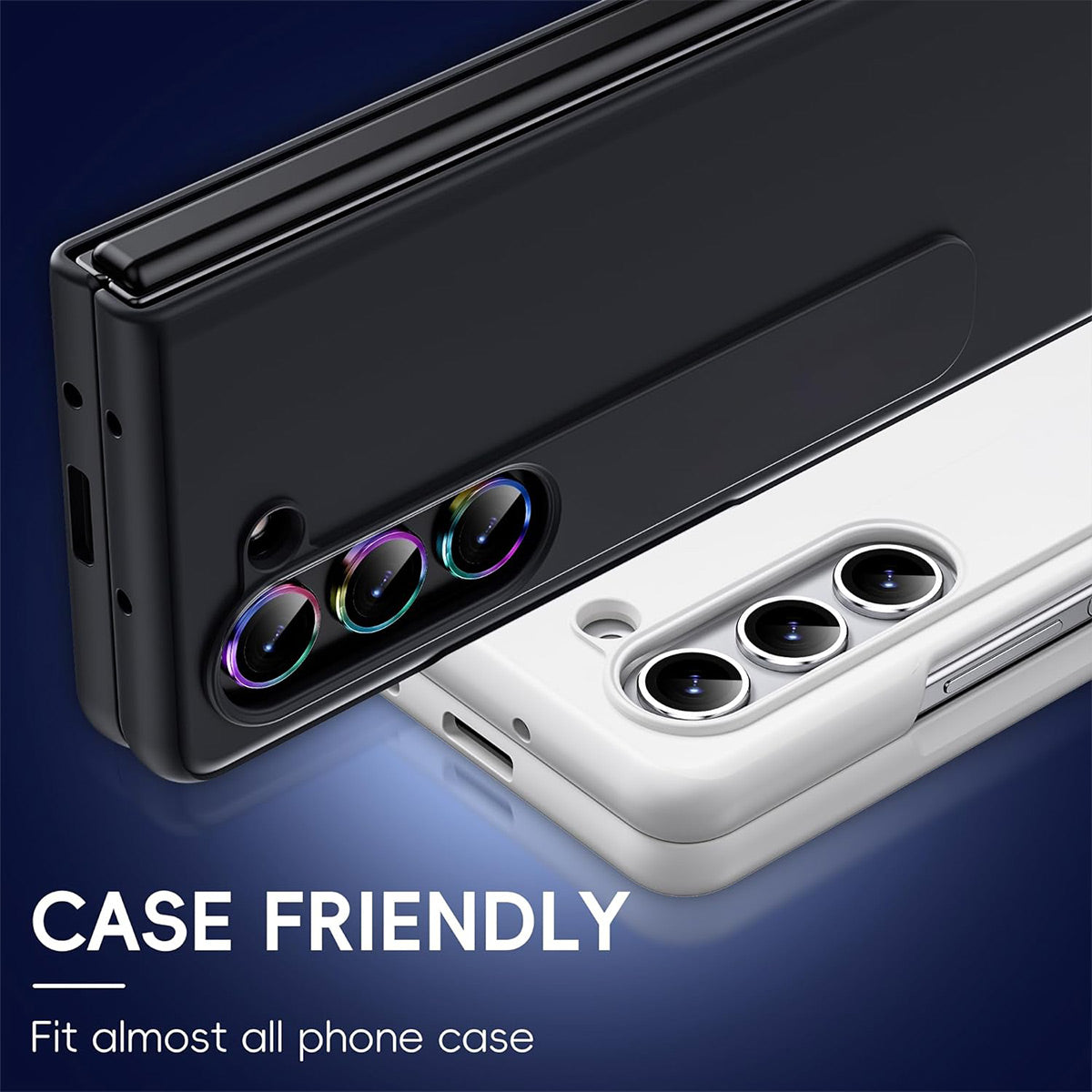 ENKAY HAT PRINCE For Samsung Galaxy Z Fold6 5G 1 Set Camera Lens Film Metal Ring Tempered Glass Lens Protector - Silver