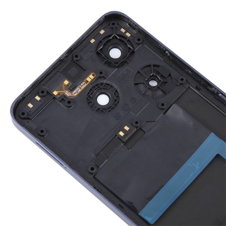 For TECNO Spark 10 Pro KI7 Back Battery Housing Cover with Camera Ring Lens Cover Spare Part - Black