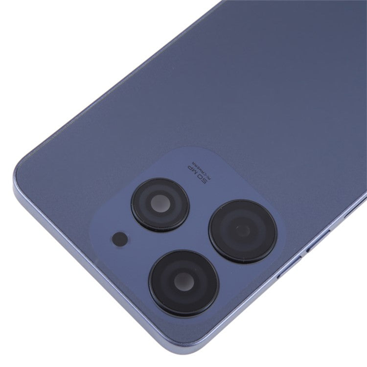For TECNO Spark 10 Pro KI7 Back Battery Housing Cover with Camera Ring Lens Cover Spare Part - Black