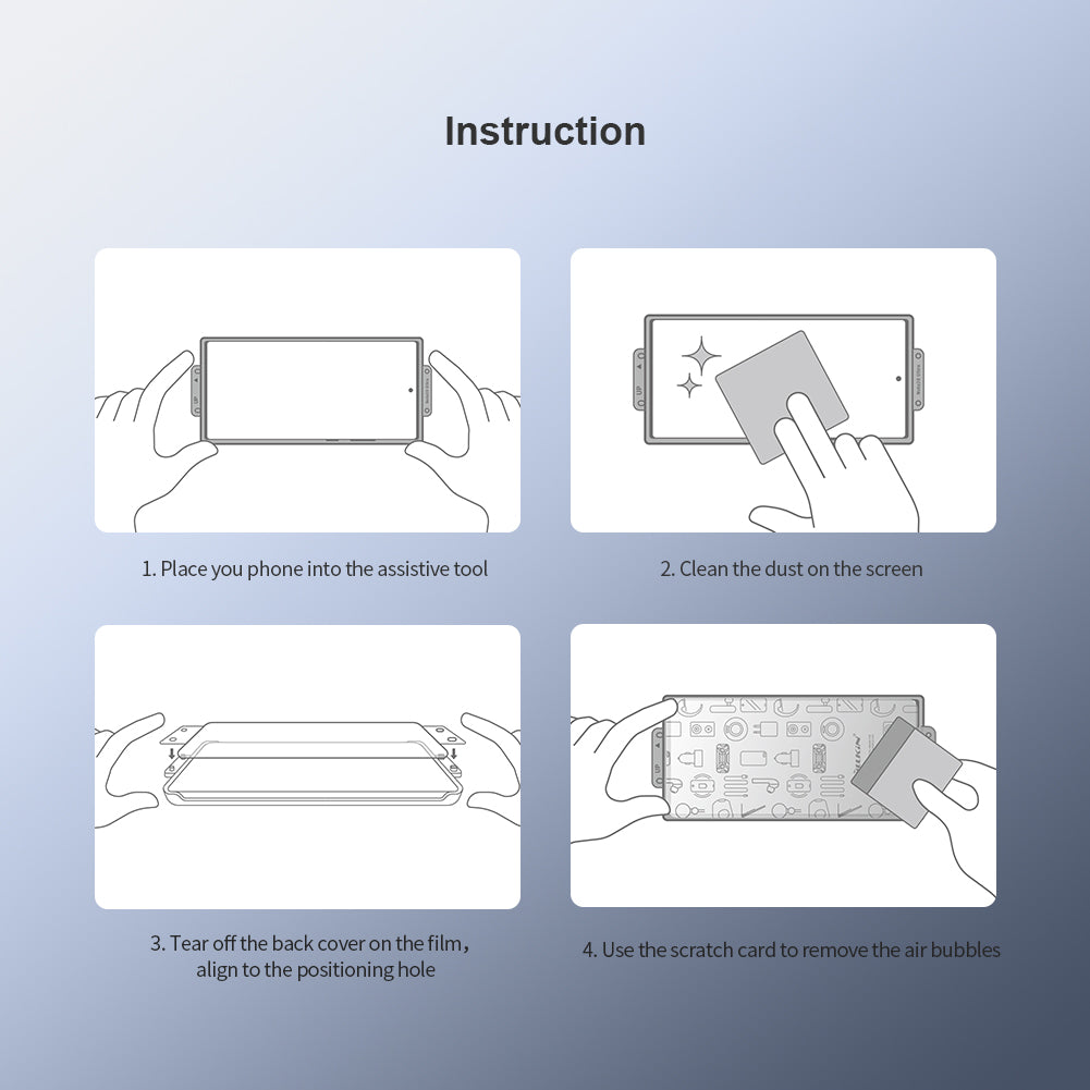 NILLKIN 2Pcs For vivo X Fold3 / X Fold3 Pro Screen Protector Scratch-Proof PMMA Film with Easy Installation Tool