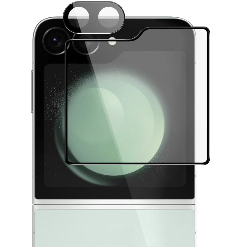 IMAK For Samsung Galaxy Z Flip6 5G Camera Lens Protector Oleophobic Ultra Clear Lens Film with Back Screen Film Set (Black Version)