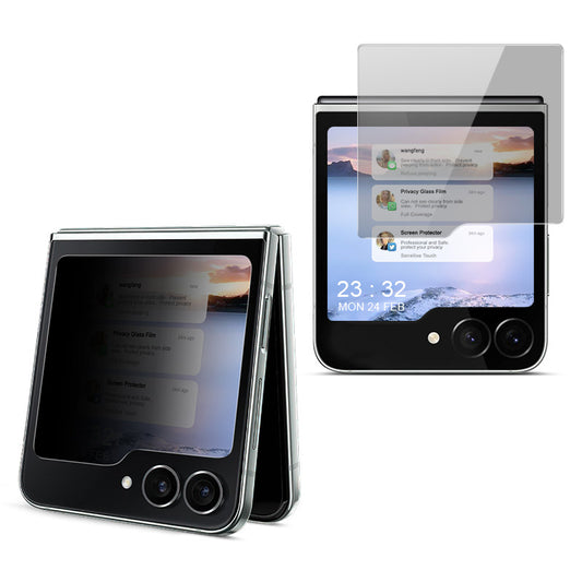 IMAK For Samsung Galaxy Z Flip6 5G Small Screen Protector Anti-Peeping Tempered Glass Front Film