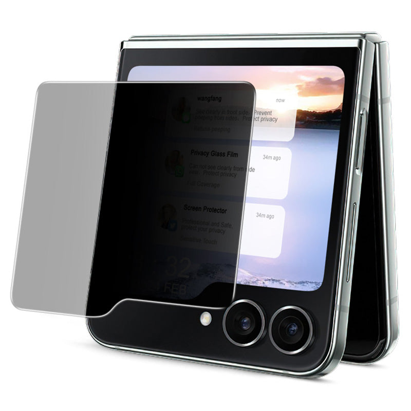 IMAK For Samsung Galaxy Z Flip6 5G Small Screen Protector Anti-Peeping Tempered Glass Front Film