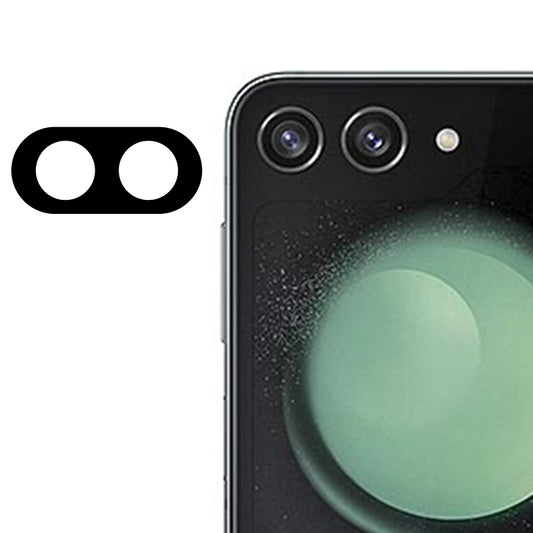 For Samsung Galaxy Z Flip6 5G Camera Lens Protector Clear Tempered Glass Lens Film - Silk Printing Black