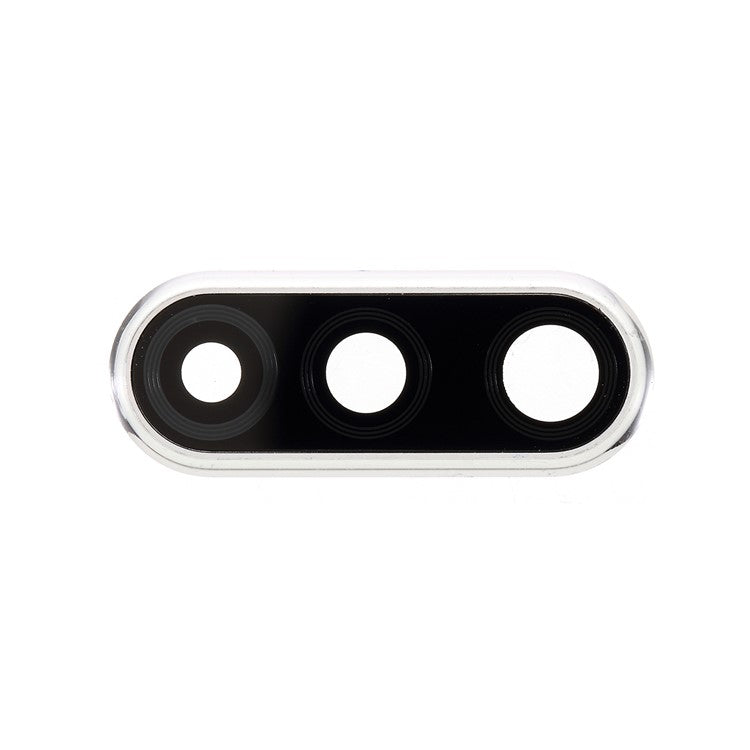 OEM Back Camera Lens Ring Cover with Glass Lens for Huawei P30 Lite (48MP AI Ultra-wide Triple Camera) - Silver