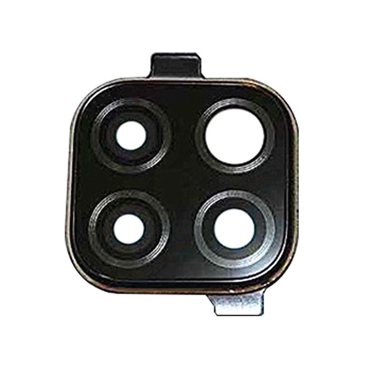 For Huawei P40 lite 4G OEM Back Camera Lens Ring Cover with Glass Lens (without Logo) - Black