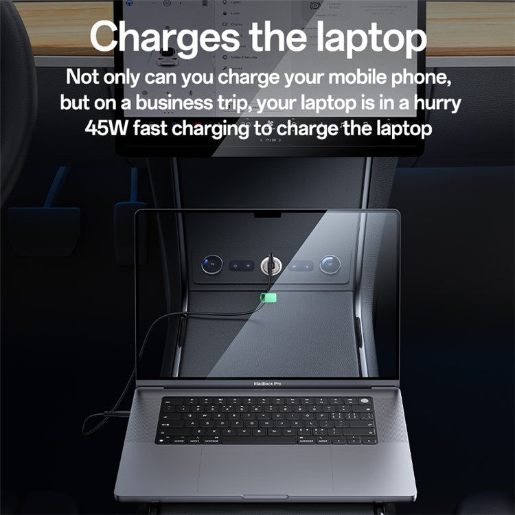 YESIDO Y67 PD 45W Type-C Mini Car Charger Fast Charging Adapter for Phones Laptops