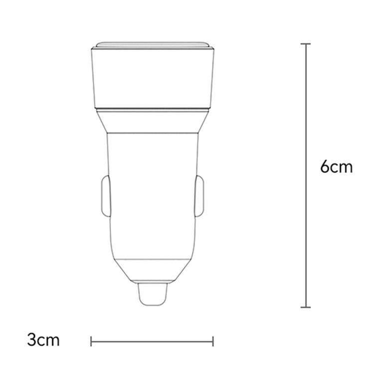 YESIDO Y64 50W USB+Type-C Dual Port Car Charger Fast Charging Cigarette Lighter Adapter