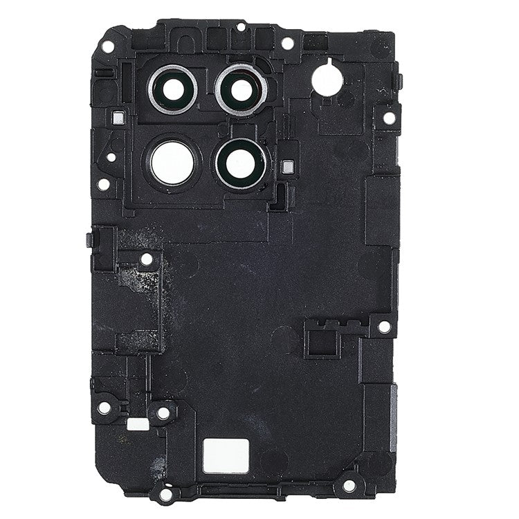 For Huawei P40 lite 4G OEM Rear Camera Lens Ring Cover + Motherboard Shield Cover (without Logo) - Black