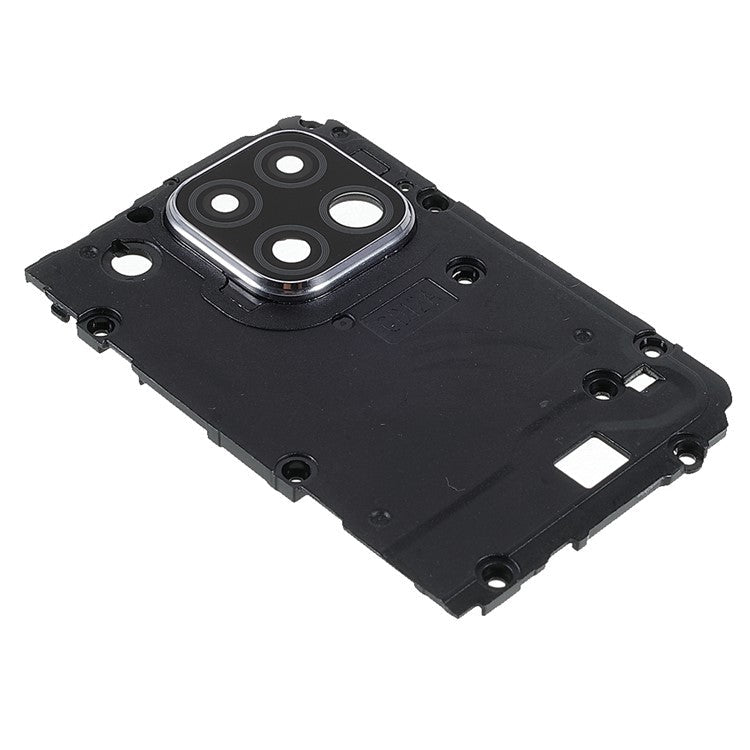 For Huawei P40 lite 4G OEM Rear Camera Lens Ring Cover + Motherboard Shield Cover (without Logo) - Black