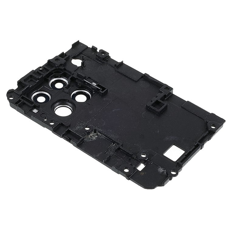 For Huawei P40 lite 4G OEM Rear Camera Lens Ring Cover + Motherboard Shield Cover (without Logo) - Black