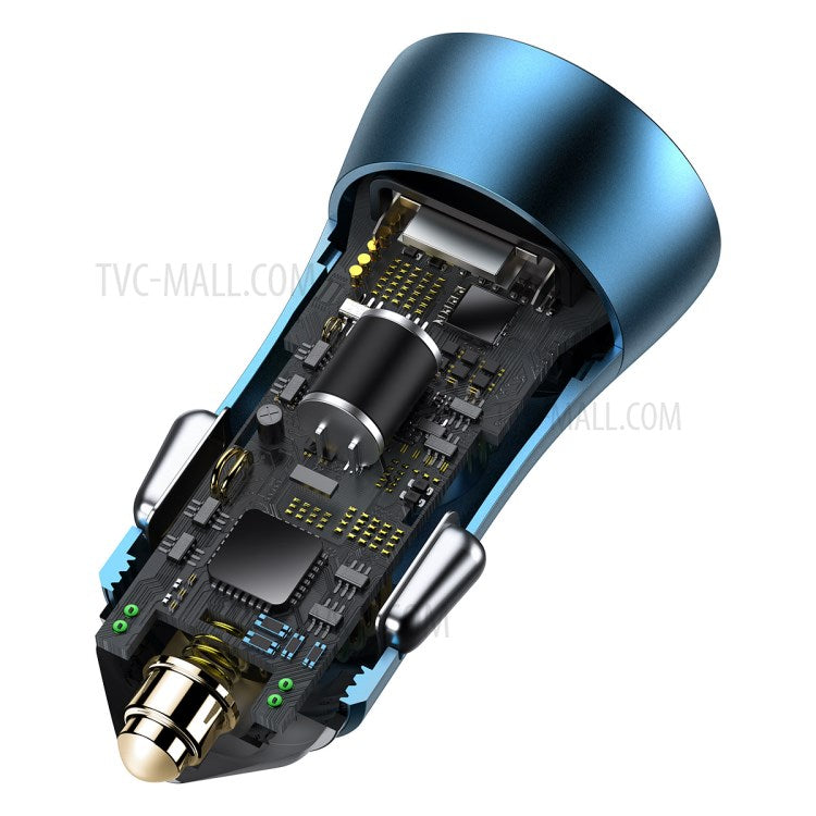 BASEUS Golden Contactor Pro Dual Quick Charger Car Charger U+C 40W[with Type-C to iP Data Cable]