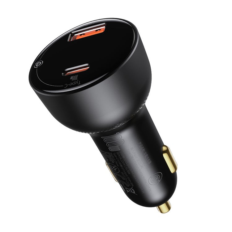 BASEUS Superme Digital Display USB+Type C Dual Port 100W Car Charger PPS QC PD 3.0 Quick Charger