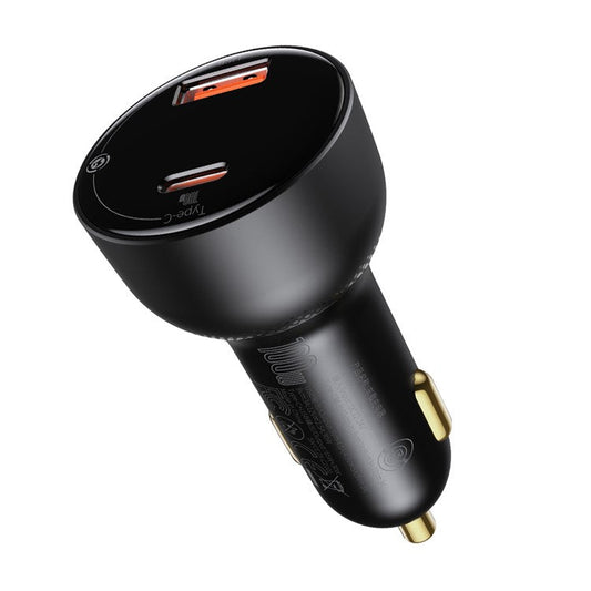 BASEUS Superme Digital Display USB+Type C Dual Port 100W Car Charger PPS QC PD 3.0 Quick Charger