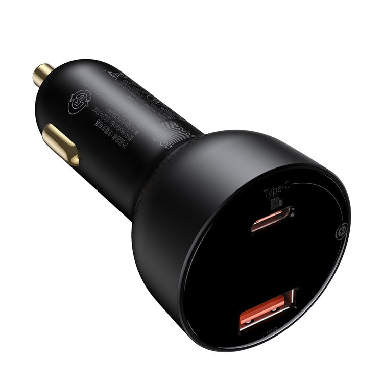 BASEUS Superme Digital Display USB+Type C Dual Port 100W Car Charger PPS QC PD 3.0 Quick Charger