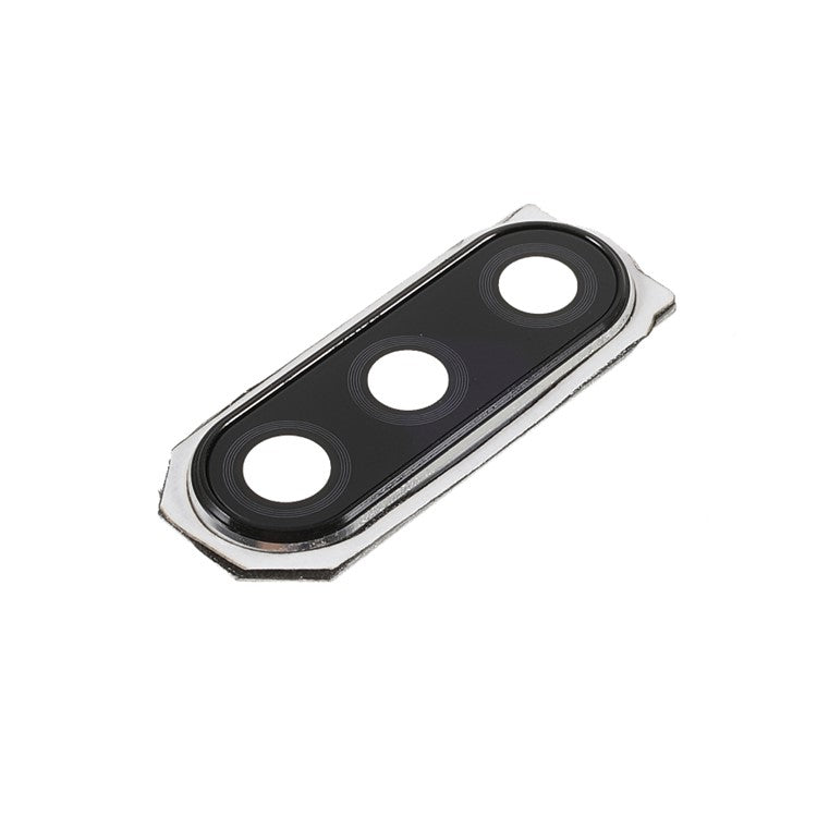 OEM Back Rear Camera Lens Ring Cover with Glass Lens Replacement with Glass Lens for Sony Xperia 5 - Silver
