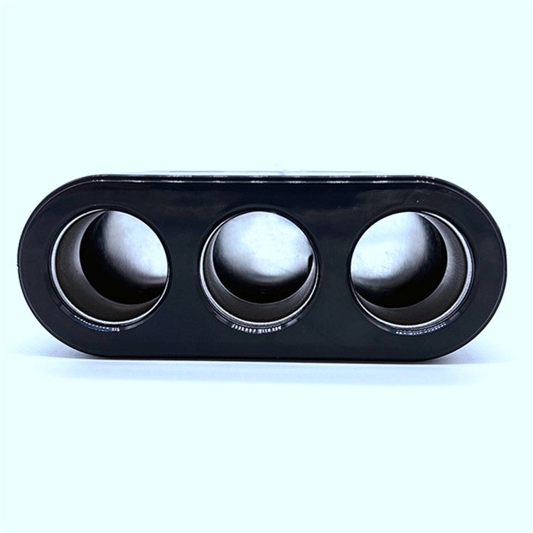 1653 120W Dual USB + 1 Type-C Port Car Charger 3 Cigarette Lighter Sockets Charging Adapter