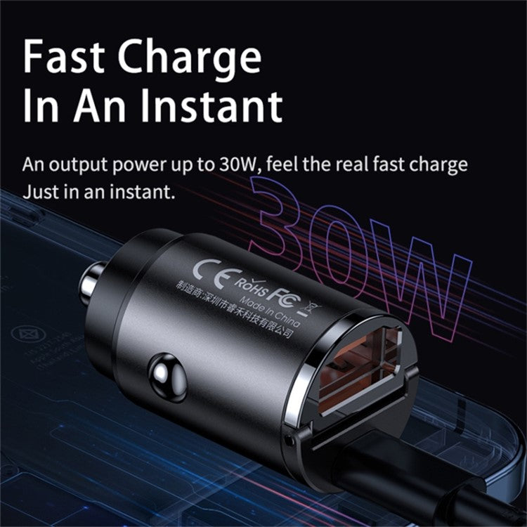 REMAX RCC350 Tanya Pro Max Series PD 45W Fast Charging Dual Type-C Car Charger with Mini Ring Handle