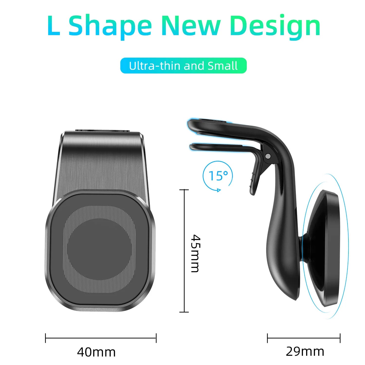 JMARY MH-72 Magnetic Car Air Vent Phone Holder 360 Degrees Rotatable Cellphone Bracket