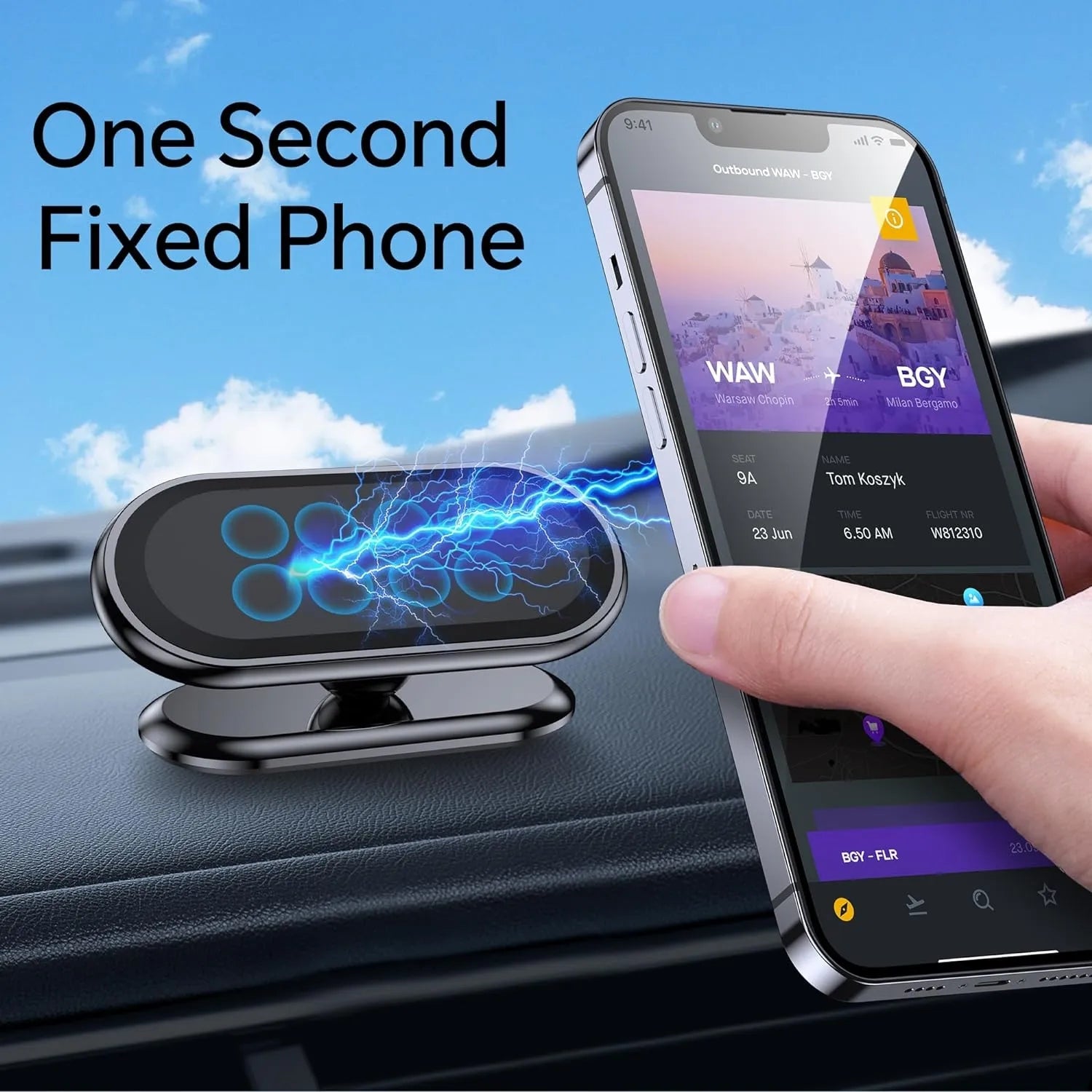 JMARY MH-70 Magnetic Car Dashboard Phone Holder Rotatable Cellphone Bracket