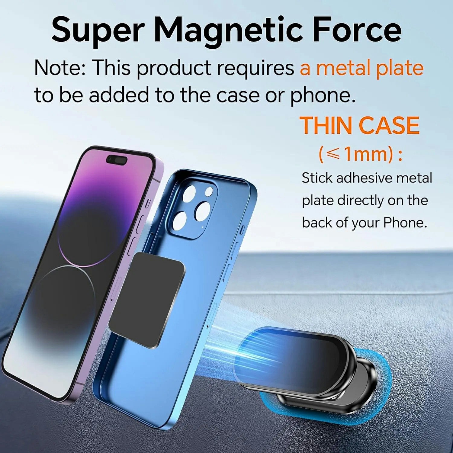 JMARY MH-70 Magnetic Car Dashboard Phone Holder Rotatable Cellphone Bracket