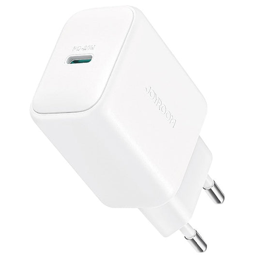 JOYROOM JR-TCF20 EU Plug PD 20W Fast Charger Type-C Charger Adapter for iPhone 16-15 Series - White