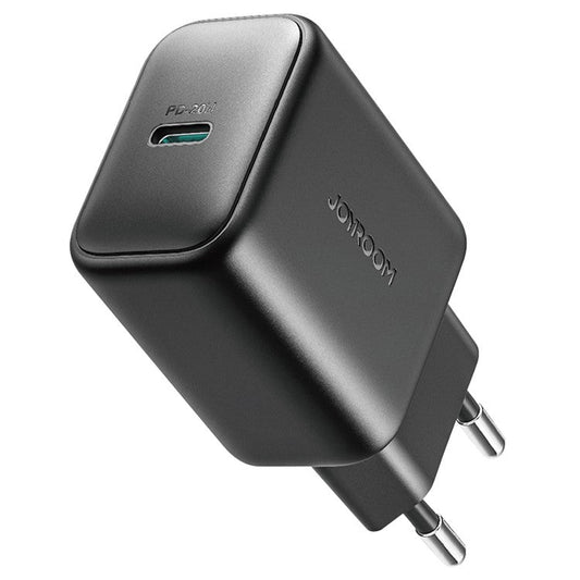 JOYROOM JR-TCF20 EU Plug PD 20W Fast Charger Type-C Charger Adapter for iPhone 16-15 Series - Black
