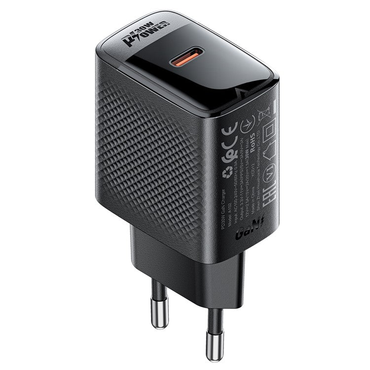 ACEFAST A102 GaN Power Adapter PD 30W Single Type-C Phone Wall Charger, EU Plug