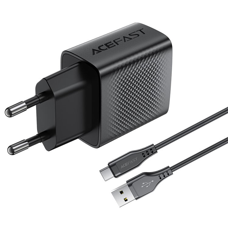 ACEFAST A90 GaN Wall Charger QC 18W Single USB-A Power Adapter with Type-C Cable - EU Plug